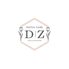 DZ Hand drawn wedding monogram logo