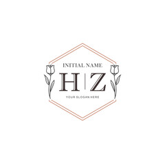 HZ Hand drawn wedding monogram logo