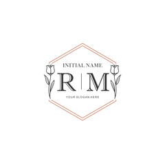 RM Hand drawn wedding monogram logo