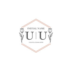 UU Hand drawn wedding monogram logo