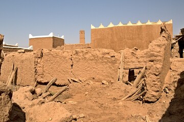 Ruins of the ancient Shaqra city. Traditionally built of mud. Saudi Arabia.