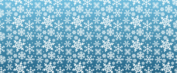 Seamless pattern with snowflakes on a blue background vector illustration