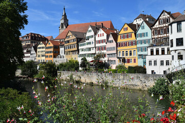 View of medieval skyline of German city