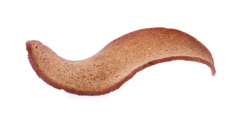 Delicious wavy crispy rusk isolated on white