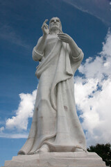 Statue of Jesus of Nazareth overlooking the bay of Havana, known as Christ of Havana.
