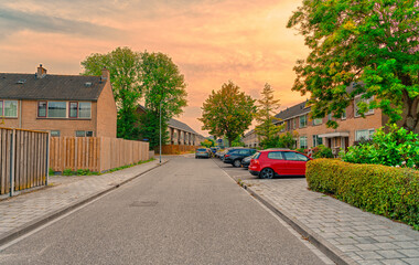 Streetview of Rusthofstraat, city of Middelburg, The Netherlands.