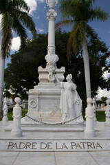Monument in the Santa Ifegenia Cemetery honoring the memory of Jose Marti.