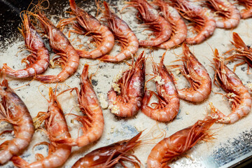 Grilled prawns