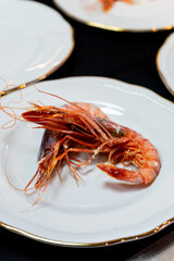 Grilled prawns