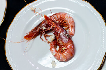 Grilled prawns