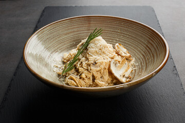 Healthy lunch, fusion food, chef cuisine, simple restaurant menu