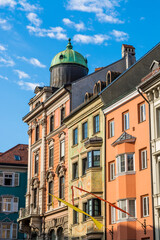 Fototapeta premium Old buildings in Old Town, Innsbruck, Tyrol, Austria.