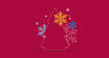 albero di natale, neve, cristalli, natale, feste di natale © xyz+