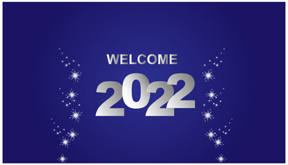 Obraz premium Welcome 2022 Year