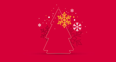 albero di natale, neve, cristalli, natale, feste di natale © xyz+