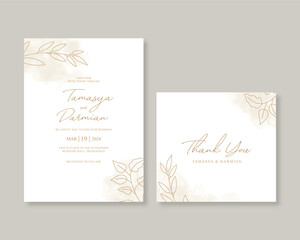 Fototapeta na wymiar Beautiful wedding card invitation template