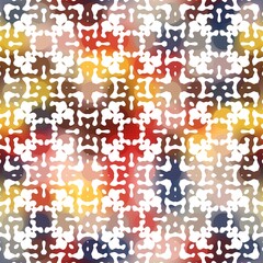 Seamless white on color interior wall tile style surface pattern design for print. High-quality illustration. Ornate overlay contemporary textile graphic design. Floor wall cover in Portuguese style.