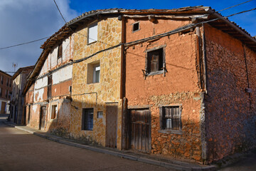 Fototapeta na wymiar Pueblo de Ucero Cañón del Río Lobos provincia de Soria