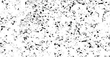 Small uneven spots and particles of debris. Abstract vector texture. Distressed uneven background. Grunge texture overlay with fine grains isolated on white background. Vector illustration. EPS10.