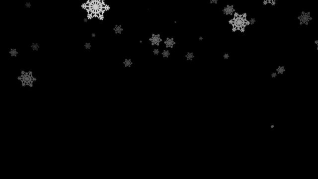 snowfall black and white animation video