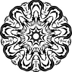 Mandalas coloring book pages, Decorative round ornament in flower shape, Oriental vector, Anti-stress therapy patterns, Weave design elements, Yoga logos Vector