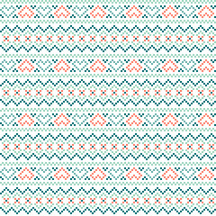 Traditional folk art border embroidery pattern