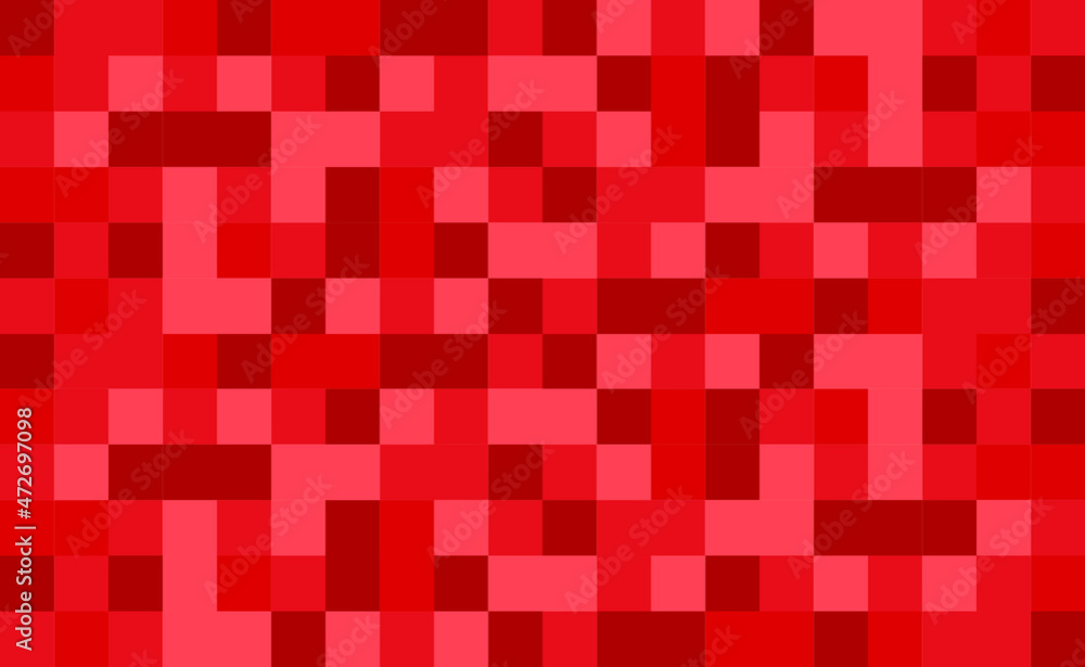 Poster abstract red pattern for background of squares. repeat in red color. trendy minimal style. applicabl