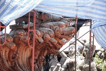 Wood Carving Art at The Sanctuary of Truth