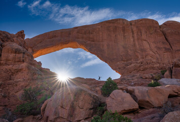arches national park with sunstar