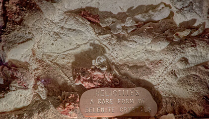 Rare form of Selenite called Helictites inside the Grand Canyon Caverns. Located near Peach Springs...