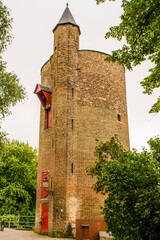 The powder tower, in Bruges, West Flanders, Belgium.