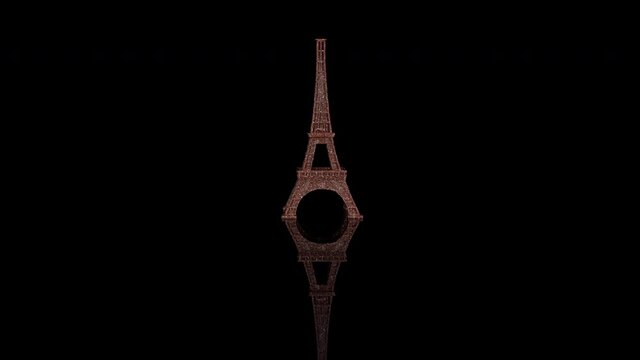 3D printing Eiffel Tower timelapse