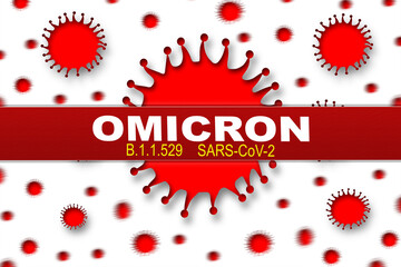 The new variant of the Sars-CoV2 virus. Mutant variant of the South African virus - OMICRON