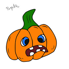 Vector children's design of Halloween holiday,postcards, social networks,stickers.