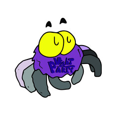 Vector children's design of Halloween holiday,postcards, social networks,stickers.