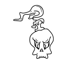 Vector children's design of Halloween holiday,postcards, social networks,stickers.