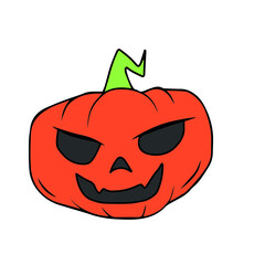 Vector children's design of Halloween holiday,postcards, social networks,stickers.