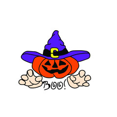 Vector children's design of Halloween holiday,postcards, social networks,stickers.ghost