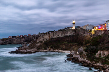 Fototapeta na wymiar Sile sea lighthouse, istanbul, Turkey