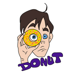 Vector children's design on a white isolated background for banners postcards and stickers