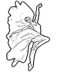 Dansing SVG ballerina Butterfly