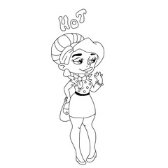 Vector baby girl cute design for stickers ,social media banners,postcards,fabrics ,backgrounds