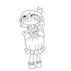 Vector baby girl cute design for stickers ,social media banners,postcards,fabrics ,backgrounds