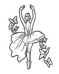 Dansing SVG ballerina Butterfly