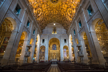 Salvador, Bahia, Brazil, November 2020 - inner view of the Cathedral Basilica of Salvador
