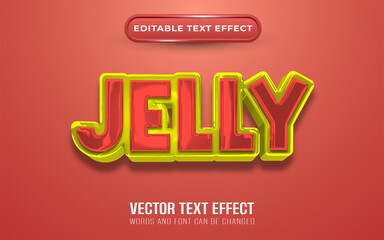 Jelly editable text effect liquid style