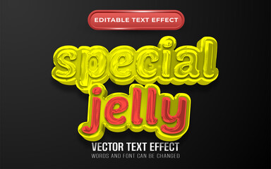 Special jelly editable text effect liquid style