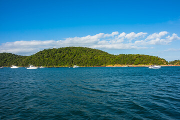 View of the beautiful Frades Island (Ilha dos Frades) - Salvador, Bahia, Brazil