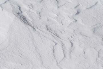 the photo shows the texture of snow
