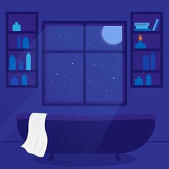 Fototapeta premium interior of a bath room with a window